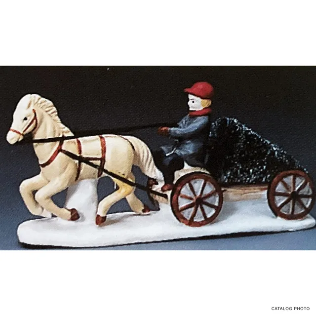 lemax-horse-wagon-and-tree-figurine-miniature-village-de-no-l image 1