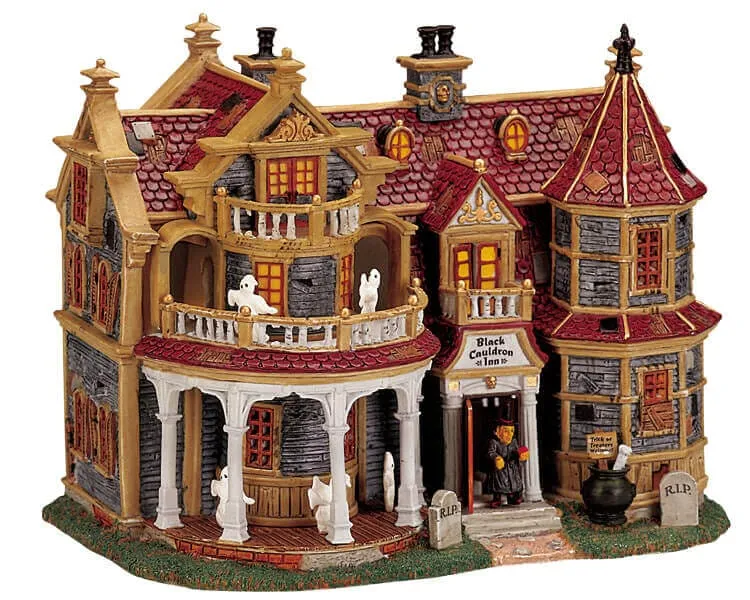 lemax-black-cauldron-inn-auberge-spooky-town-de-collection image 1