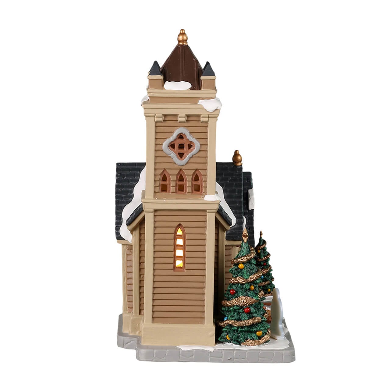 lemax-mistletoe-chapel-glise-illumin-e-caddington-village-no-l image 2