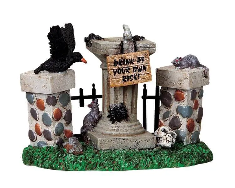 lemax-creepy-fountain-fontaine-miniature-spooky-town image 1