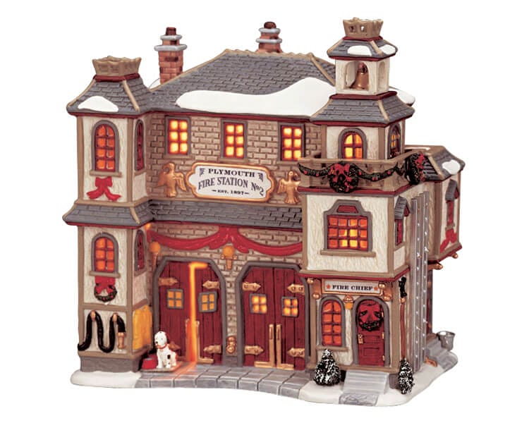 lemax-plymouth-fire-station-no-2-caserne-pompiers-miniature image 2