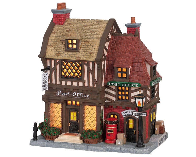 lemax-tudor-post-office-b-timent-miniature-village image 1
