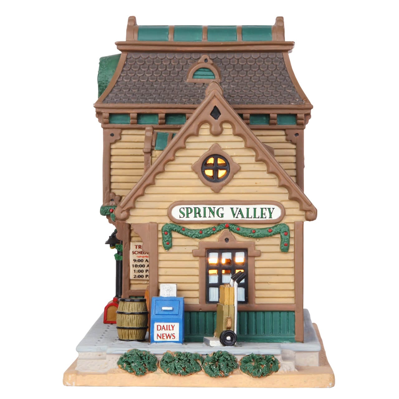 lemax-spring-valley-depot-b-timent-miniature-gare-de-village image 2