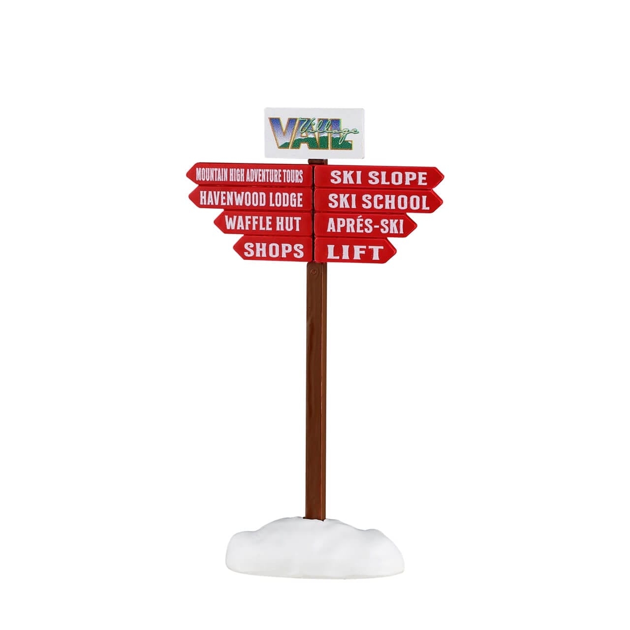 lemax-ski-slope-sign-pancarte-miniature-vail-village image 1