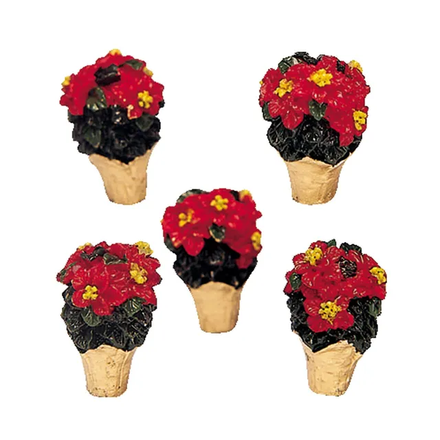 lemax-poinsettias-set-de-5-plantes-de-no-l-miniatures image 1