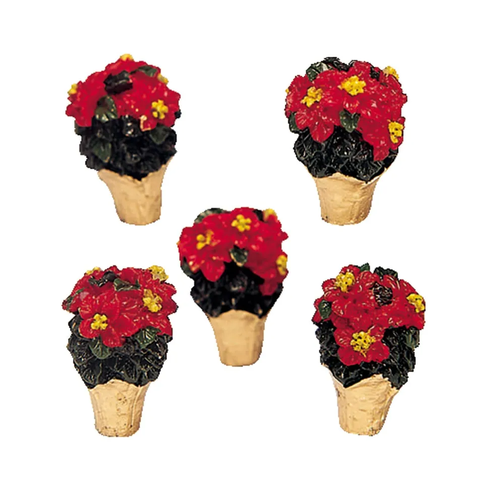 lemax-poinsettias-set-de-5-plantes-de-no-l-miniatures image 1
