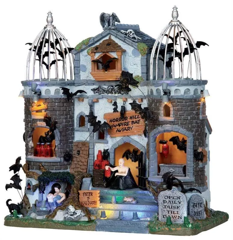 lemax-vampire-bat-aviary-voli-re-chauves-souris-lumineuse-spooky-town image 1