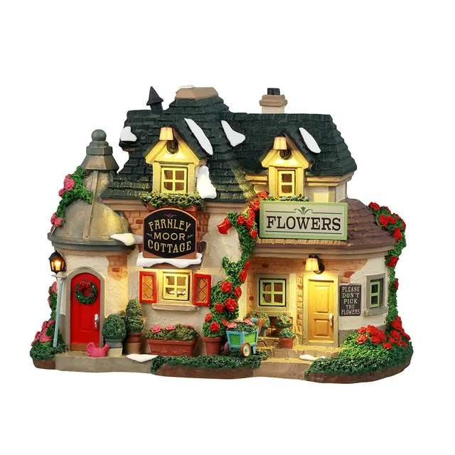 lemax-farnley-moor-cottage-maison-miniature-de-collection-caddington image 1