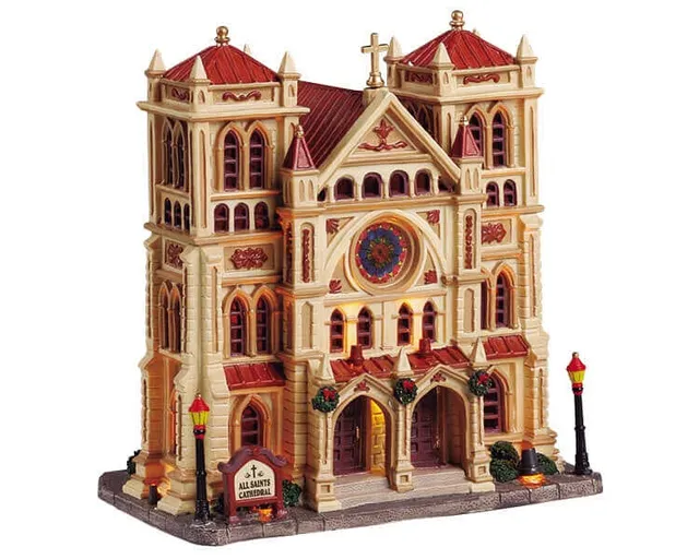 lemax-all-saints-cathedral-cath-drale-miniature-lumineuse-de-collection image 1