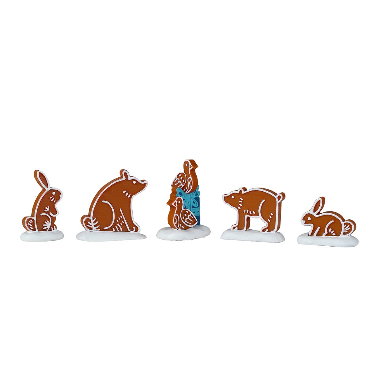 lemax-gingerbread-animals-quintette-animaux-en-pain-d-pices image 1