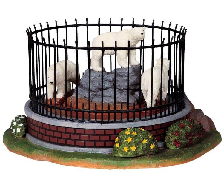 lemax-polar-bear-cage-figurine-cage-ours-polaire image 1