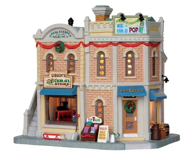 lemax-gibson-s-general-store-b-timent-miniature-de-village image 1