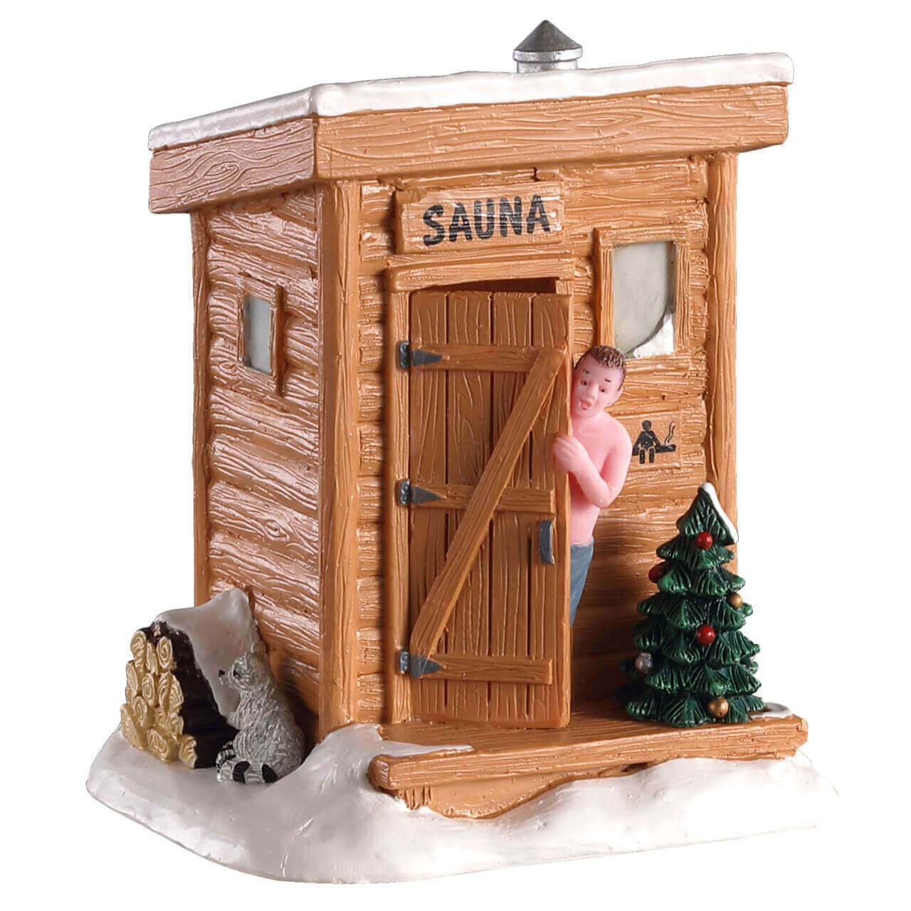lemax-it-s-cold-out-there-sc-ne-sauna-hiver-village-miniature image 1