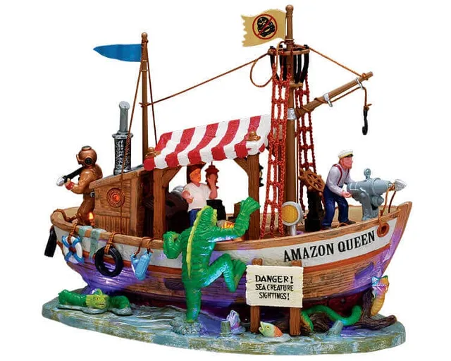 lemax-sea-creature-hunt-miniature-de-collection-spooky-town image 1