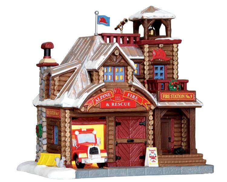 lemax-alpine-fire-station-caserne-pompiers-lumineuse image 4
