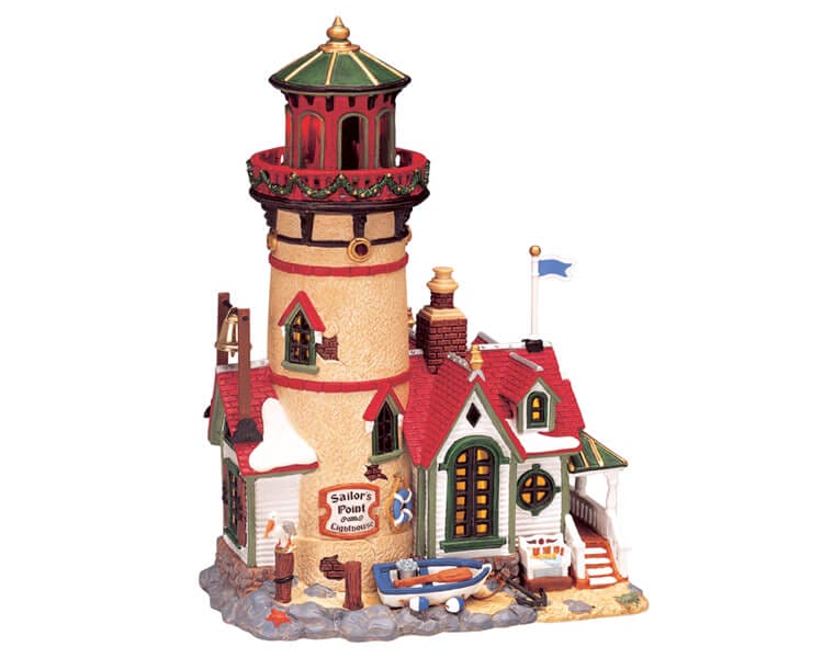 lemax-sailors-point-lighthouse-phare-miniature-de-village image 1