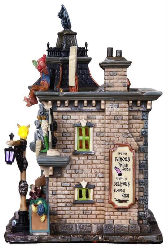 lemax-zombie-s-cafe-b-timent-miniature-caf-hant-lumineux-spooky-town image 2