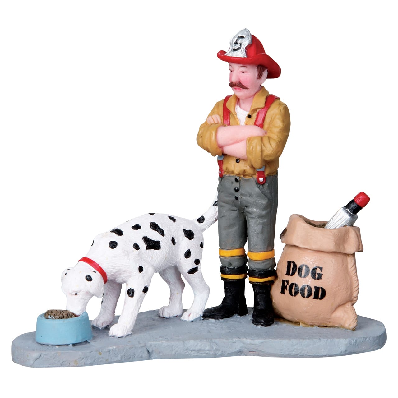 lemax-dinner-at-the-firehouse-sc-ne-miniature-caserne-de-pompiers image 1