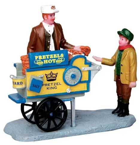 lemax-pretzel-king-pretzel-cart-caddington-miniature-artisanale-de-collection image 1