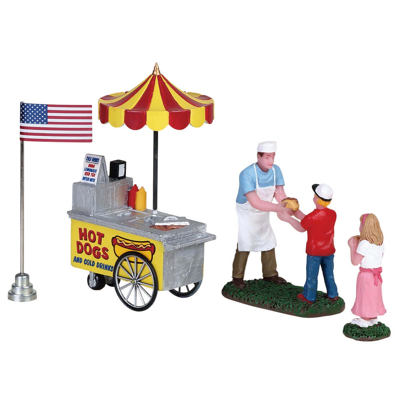 lemax-hot-dog-stand-stand-miniature-hot-dogs image 1