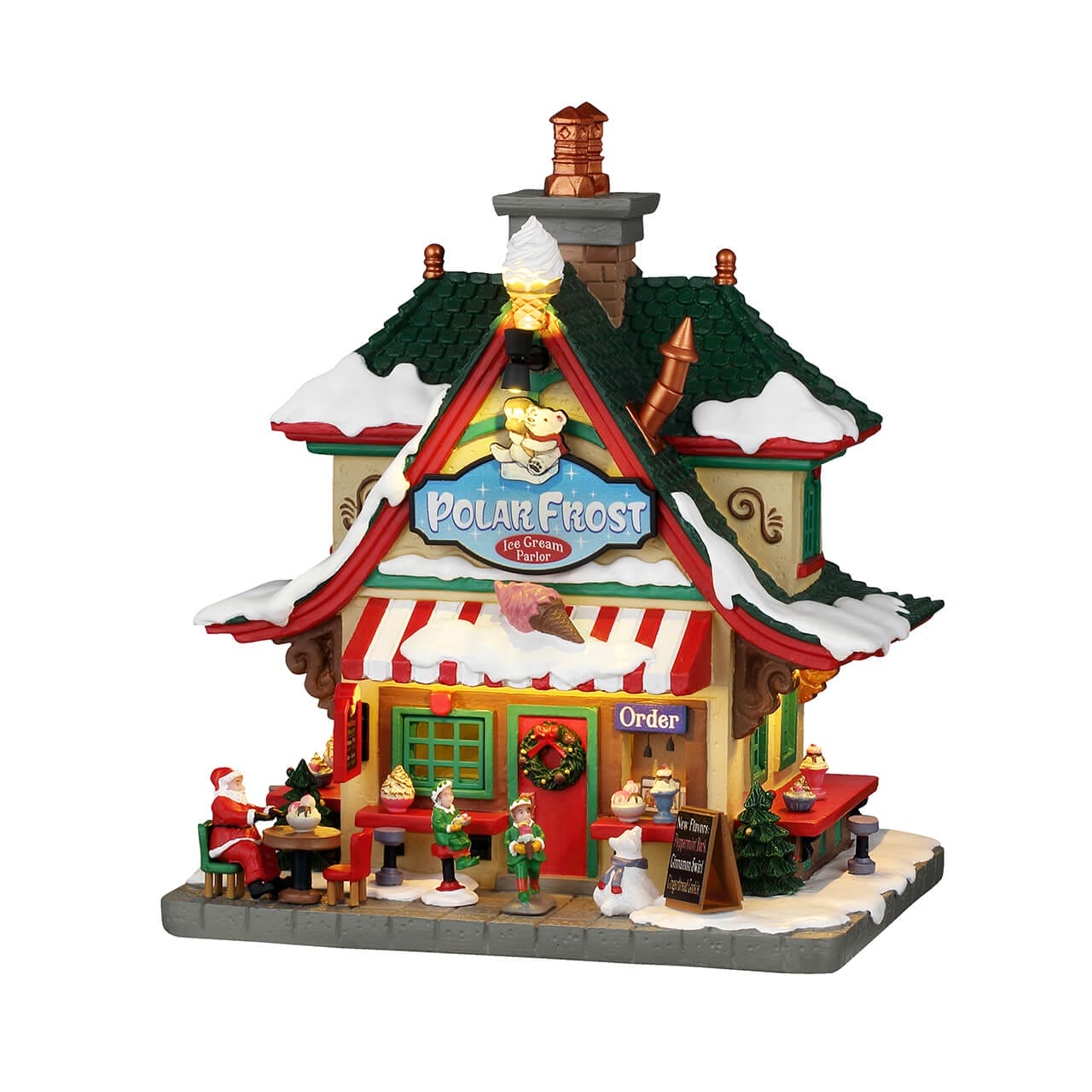 lemax-polar-frost-ice-cream-parlor-boutique-lumineuse-santa-s-wonderland image 1