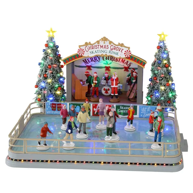 lemax-christmas-grove-skating-rink-patinoire-musicale-caddington image 1
