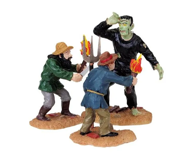 lemax-spooky-town-monster-hunting-figurine-miniature-halloween image 1