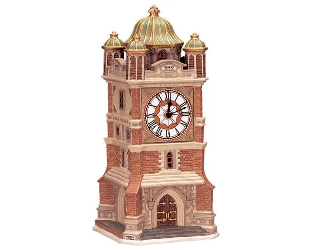 lemax-heritage-park-clock-tower-b-timent-miniature-lumineux image 1