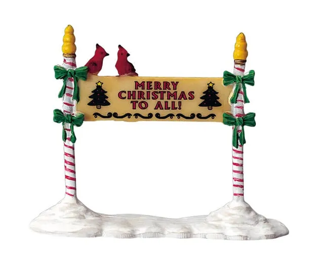 lemax-merry-christmas-to-all-figurine-miniature-de-collection-d-cor-de-no-l image 1