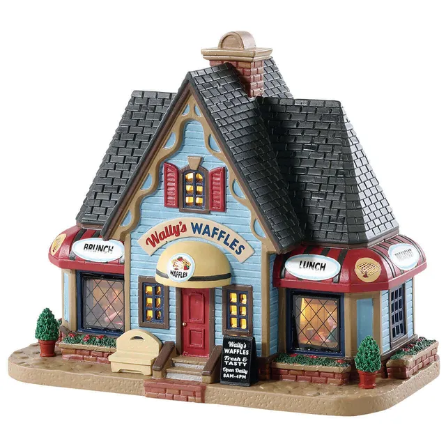 lemax-wallys-waffle-house-restaurant-miniature-lumineux-de-village-de-no-l image 1