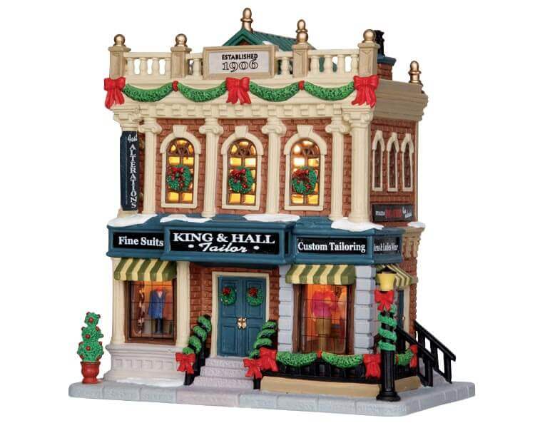 lemax-king-hall-tailor-boutique-tailleur-miniature-de-village-de-no-l image 1