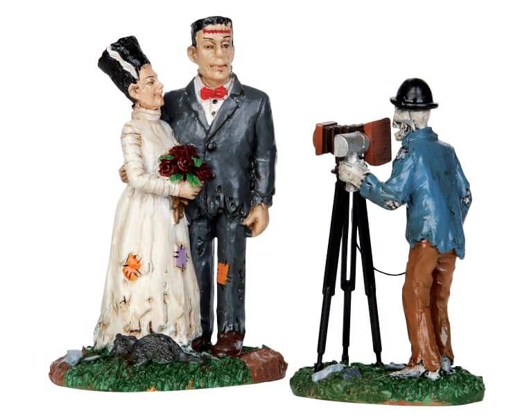 lemax-spooky-town-wedding-photo-figurine-miniature-de-collection-halloween image 1