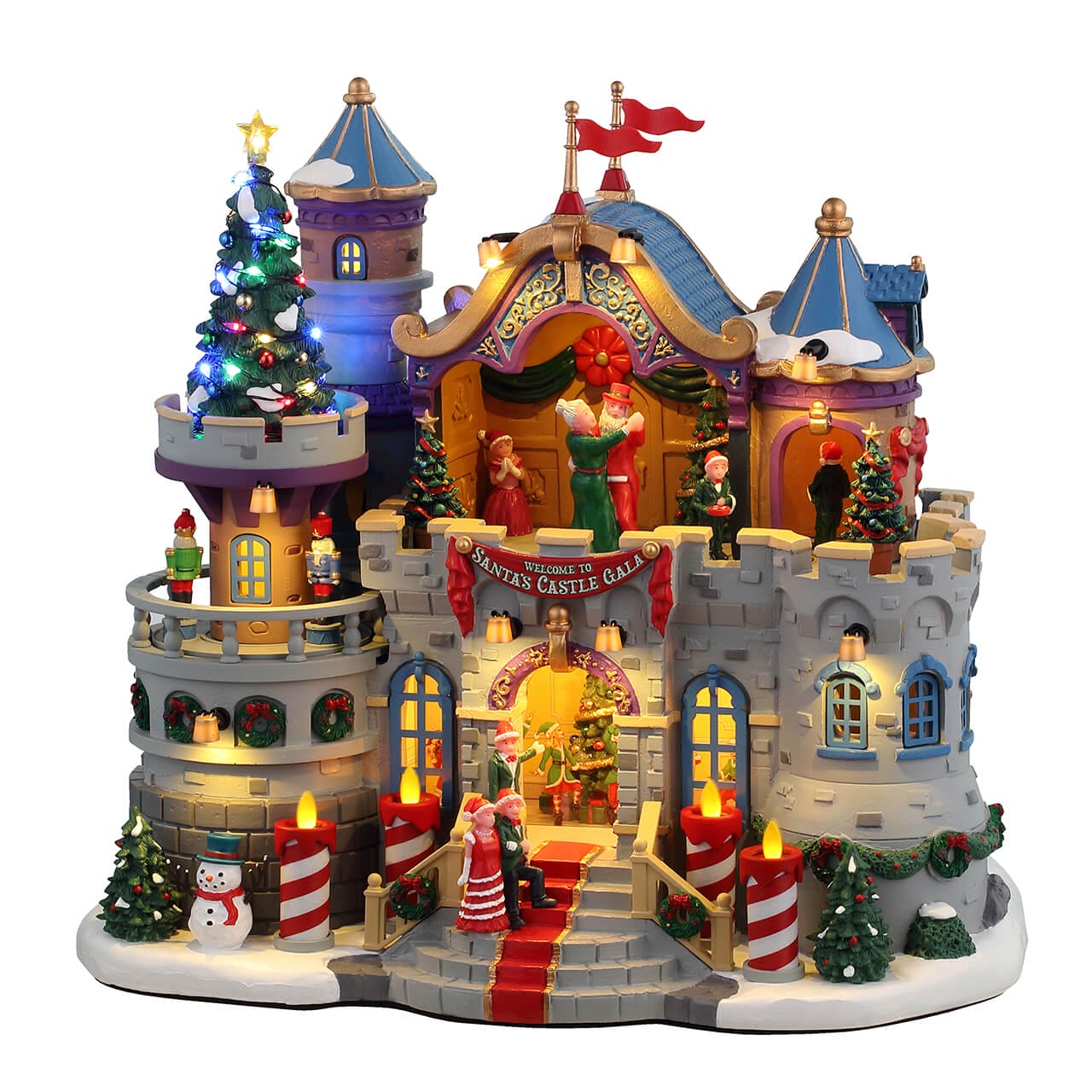 lemax-santa-s-castle-gala-ch-teau-miniature-lumineux-santa-s-wonderland image 2