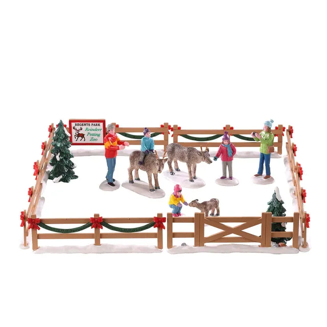lemax-reindeer-petting-zoo-sc-ne-miniature-vail-village image 1