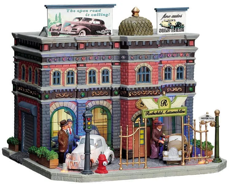 lemax-rothchild-automobiles-garage-vintage-miniature image 1