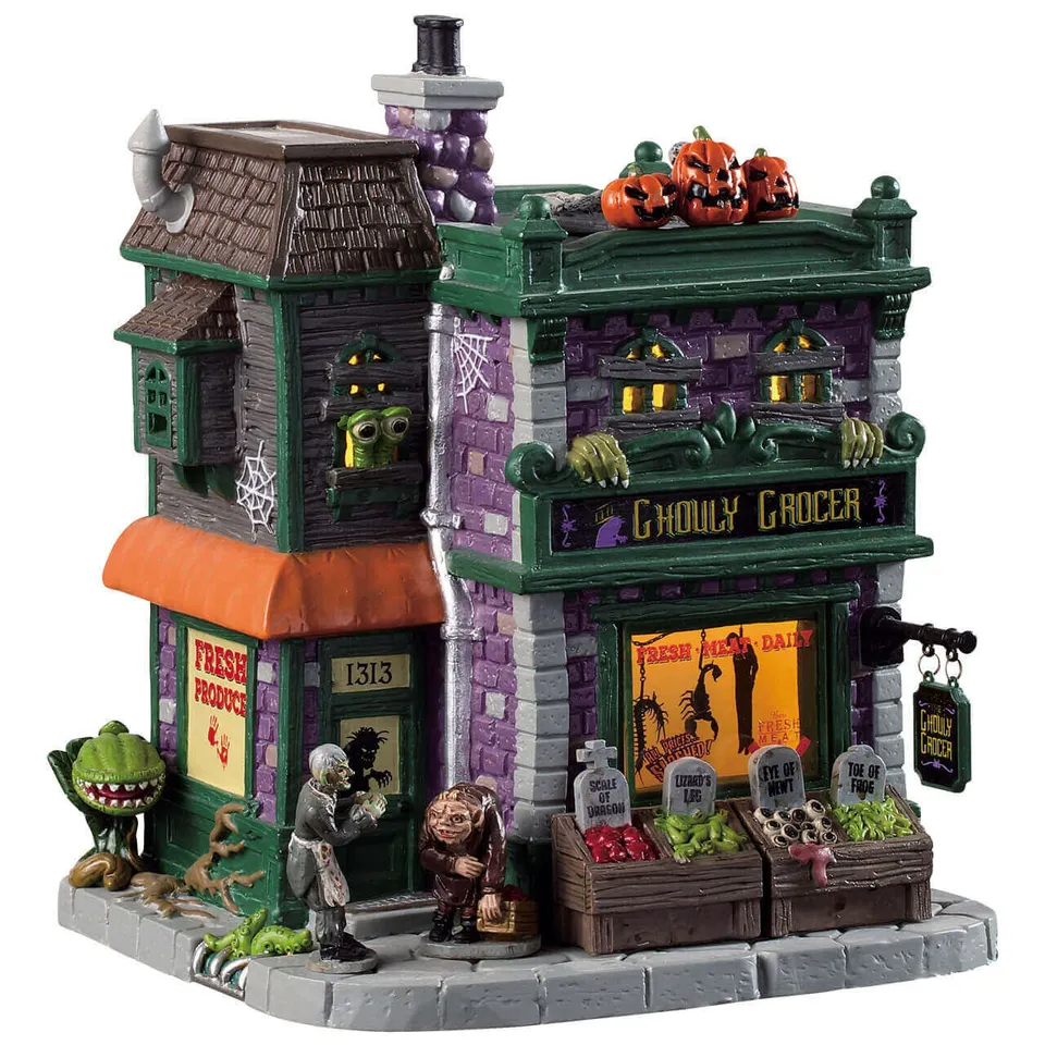 lemax-ghouly-grocer-b-timent-picerie-spooky-town-halloween image 1