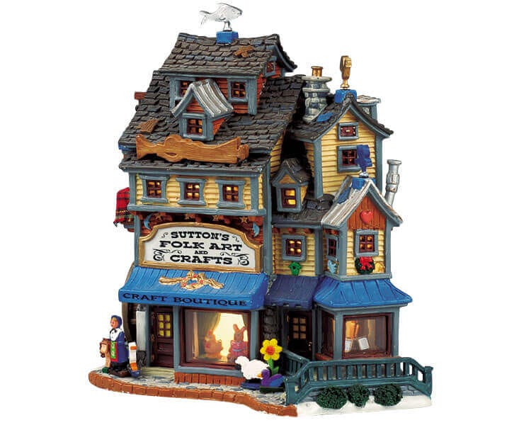lemax-sutton-s-folk-art-crafts-maison-boutique-village-miniature image 1