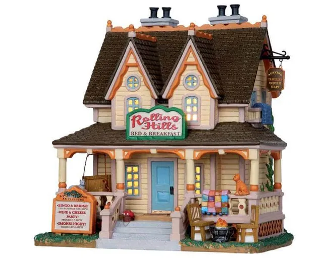 lemax-rolling-hills-bed-breakfast-maison-miniature image 1