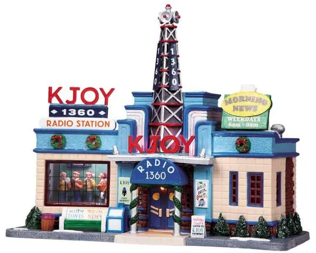 lemax-kjoy-radio-station-station-radio-miniature-de-village image 1