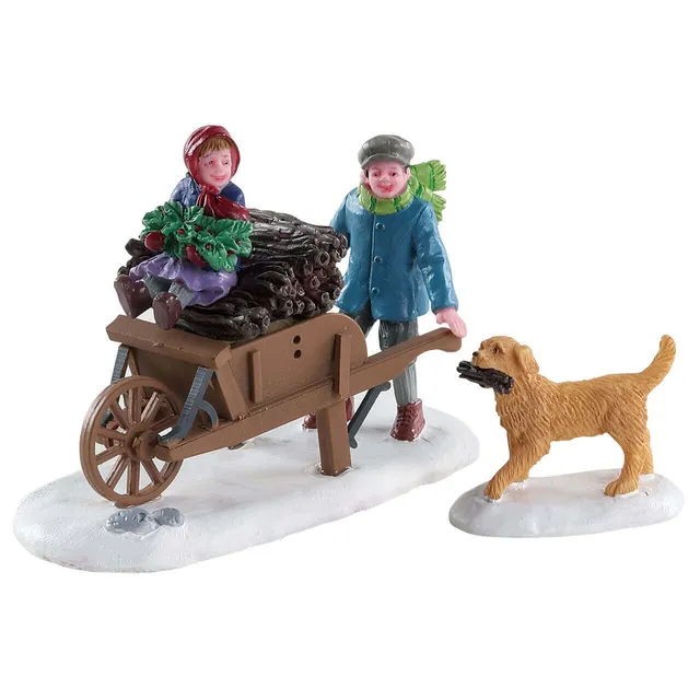 lemax-gathering-kindling-figurine-miniature-ramassage-de-bois-caddington image 1