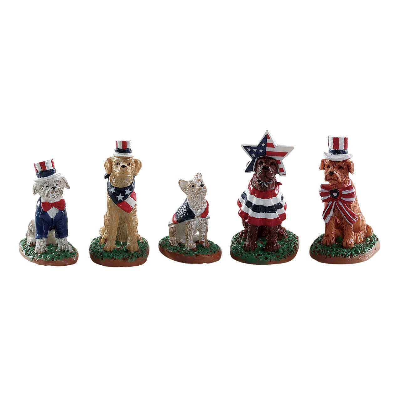 lemax-patriotic-pups-figurine-chiens-miniatures image 1