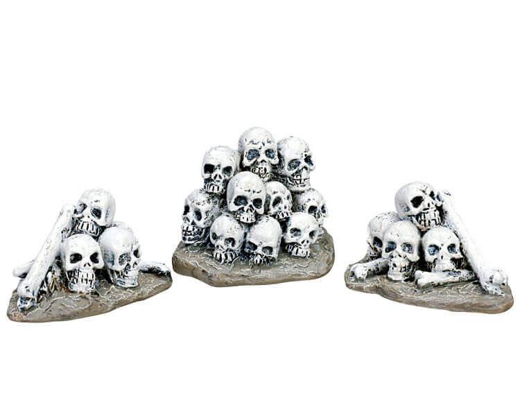 lemax-pile-o-skulls-tas-de-cr-nes-miniature-spooky-town image 1