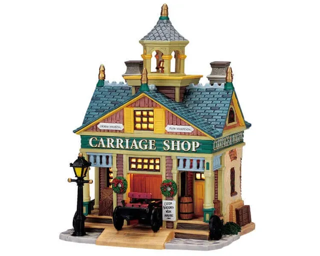 lemax-village-carriage-shop-b-timent-atelier-de-cal-ches image 1