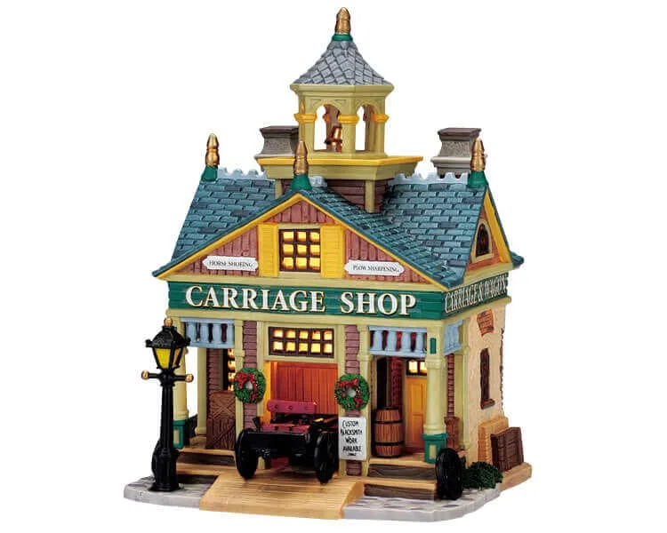lemax-village-carriage-shop-b-timent-atelier-de-cal-ches image 1