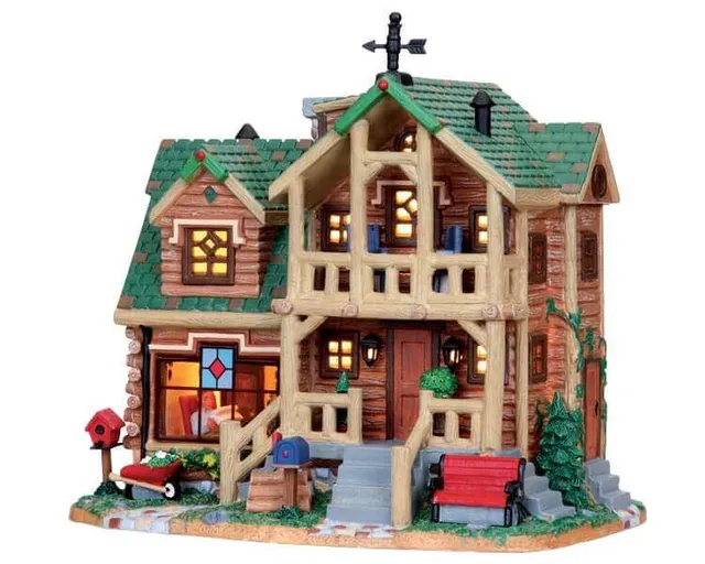 lemax-timber-ridge-retreat-chalet-miniature-refuge-montagne image 1