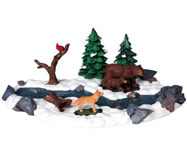 lemax-bears-by-river-figurine-ours-au-bord-de-la-rivi-re image 1