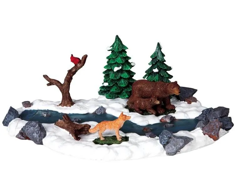 lemax-bears-by-river-figurine-ours-au-bord-de-la-rivi-re image 1