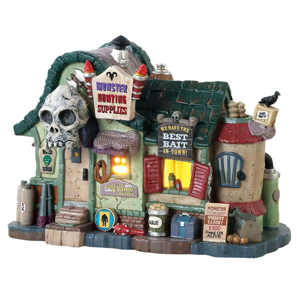 lemax-monster-hunting-supplies-boutique-spooky-town-miniature image 1