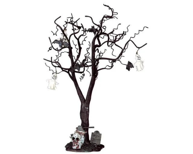 lemax-decorated-skull-tree-large-grand-arbre-cr-nes image 1