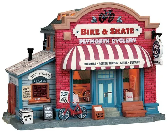 lemax-plymouth-cyclery-boutique-v-los-village-miniature image 1